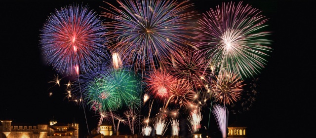 Kumano Suigun Koza Kouchi Festival Evening Fireworks Displ…